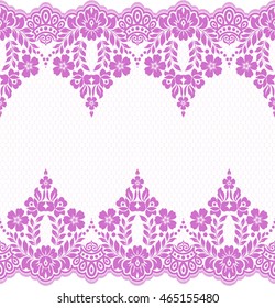 Seamless lace pattern, flower vintage vector background.