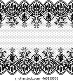 Seamless lace pattern, flower vintage vector background.