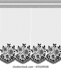 Seamless lace pattern, flower vintage vector background.