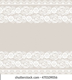 Seamless lace pattern, flower vintage vector background.