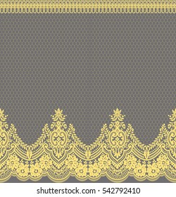 Seamless lace pattern, flower vintage vector background.