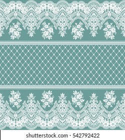 Seamless lace pattern, flower vintage vector background.