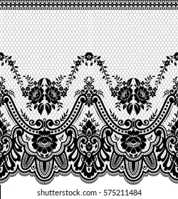 Patrón de encaje, fondo vectorial floral.