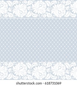 Seamless lace pattern, flower vintage vector background.
