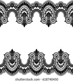 Seamless lace pattern, flower vintage vector background.