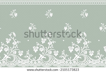 Seamless lace pattern, flower vintage vector background.