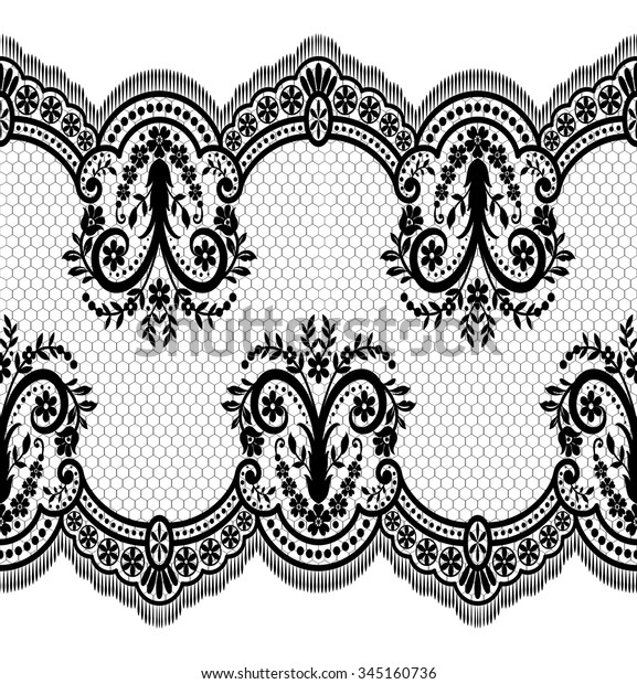 Seamless Lace Pattern Flower Vintage Vector Stock Vector (Royalty Free ...