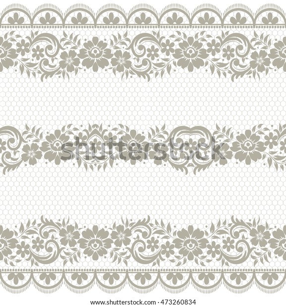 Seamless Lace Pattern Flower Vintage Vector Stock Vector Royalty Free