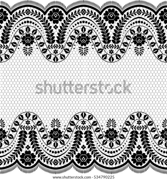 Seamless Lace Pattern Flower Vintage Vector Stock Vector (Royalty Free ...