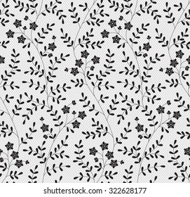 Seamless lace pattern with flowers. Infinitely wallpaper, decoration for your design, lingerie and more