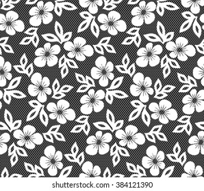 Seamless lace pattern with flowers. Infinitely wallpaper, decoration for your design, lingerie and more