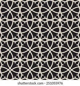 Seamless lace pattern, lacy grid, black and white vector lacework ornament