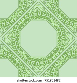 seamless lace pattern with line art element frame, border. vector illustration