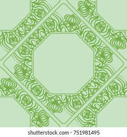 seamless lace pattern with line art element frame, border. vector illustration