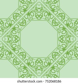 seamless lace pattern with line art element frame, border. vector illustration