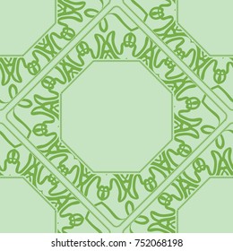 seamless lace pattern with line art element frame, border. vector illustration
