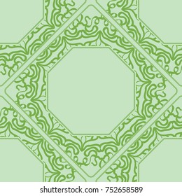 seamless lace pattern with line art element frame, border. vector illustration