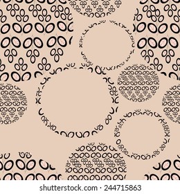 Seamless lace pattern on pastel background.Vector.