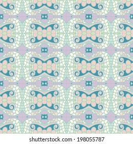 Seamless lace pattern for paisley. Vector illustration.