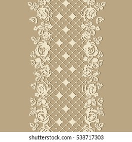 Seamless lace pattern of roses.