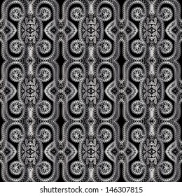 Seamless lace pattern white and black
