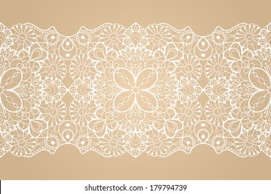 Seamless lace ribbon