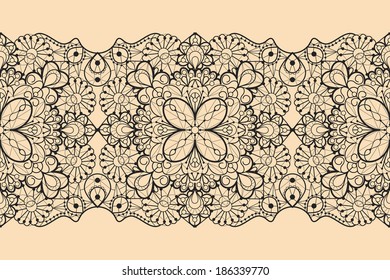 Seamless lace ribbon