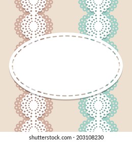 Seamless lace vector background for invitation, menu, coffee or cake shop