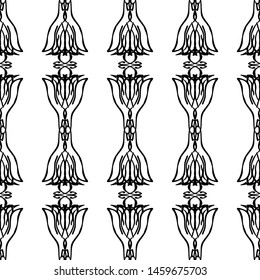 Seamless lace vector. Black lace on white background. Black and white graphics. Lace strips. For design and decor.