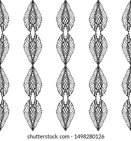 Seamless lace vector. Black lace on white background. Black and white graphics. Lace strips. For design and decor.