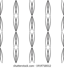 Seamless lace vector. Black lace on white background. Black and white graphics. Art Nouveau and art Deco pattern.For design and decor.Lace strips. 