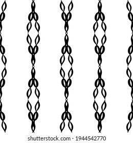 Nahtlose Spitzenvektor. Schwarze Spitze auf weißem Hintergrund. Schwarz-Weiß-Grafik. Art Nouveau und Art Deco Muster.Für Design und Dekoration.Spitzen Streifen.
