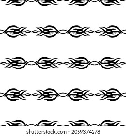 Vector de encaje sin cable. Lazo negro sobre fondo blanco. Gráficos en blanco y negro. Art Nouveau y Art Deco.Para el diseño y la decoración.Tiras de encaje.