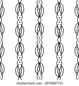 Seamless lace vector. Black lace on white background. Black and white graphics. Lace strips. For design and decor.