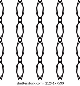 Seamless lace vector. Black lace on white background. Black and white graphics. Art Nouveau and art Deco pattern.For design and decor.Lace strips.