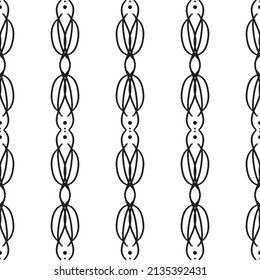 Seamless lace vector. Black lace on white background. Black and white graphics. Art Nouveau and art Deco pattern.For design and decor.Lace strips.