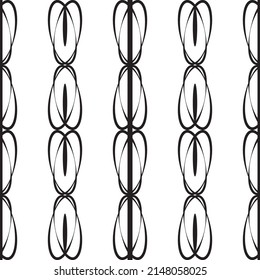 Vector de encaje sin cable. Lazo negro sobre fondo blanco. Gráficos en blanco y negro. Art Nouveau y Art Deco.Para el diseño y la decoración.Tiras de encaje.