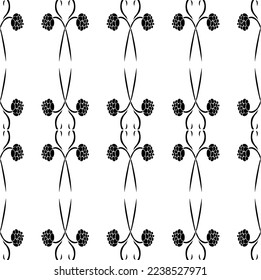 Vector de encaje sin cable. Lazo negro sobre fondo blanco. Gráficos en blanco y negro. Art Nouveau y Art Deco.Para el diseño y la decoración.Tiras de encaje.