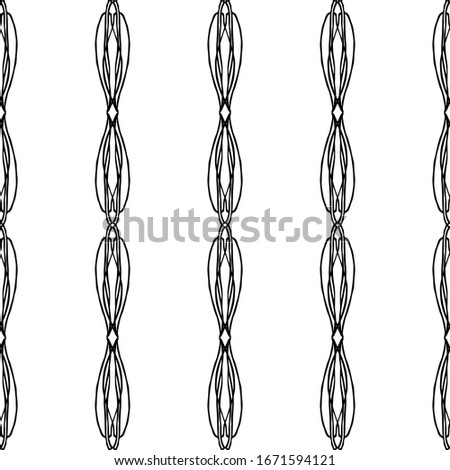 Seamless lace vector. Black lace on white background. Black and white graphics. Art Nouveau and art Deco pattern.For design and decor.Lace strips.