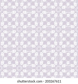 seamless lace with white pattern on a gray background