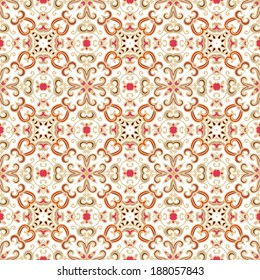 Seamless laced decorative pattern in oriental style