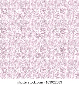 Seamless laced floral background