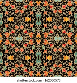 Seamless laced floral pattern