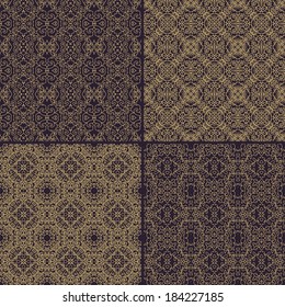 Seamless laced floral pattern 