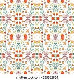 Seamless laced flourish pattern