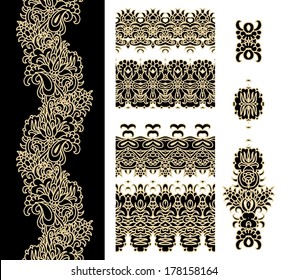 Seamless laced vector pattern