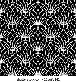 Seamless lacy pattern. Vector art.