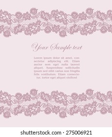 seamless lacy ribbon and place for your text