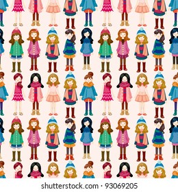 seamless lady pattern