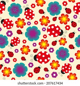 seamless ladybug background